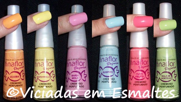 Esmaltes e Unhas Na ordem da foto Jujuba Marshmallow Maria Mole 