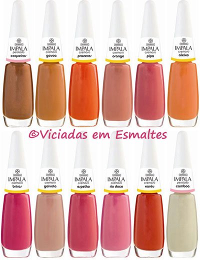 Cole o de Esmaltes de Unha A cole o com as 12 cores na ordem Coqueiros 