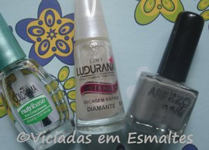 Base Colorama + New Gray Arezzo + Diamante Ludurana Esmaltes