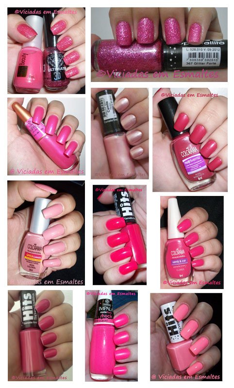 Esmaltes Rosas Esmaltes e Unhas