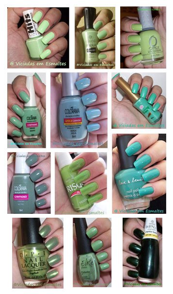 Esmaltes Verdes Esmaltes e Unhas