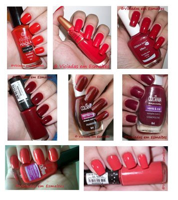 Esmaltes Vermelhos Esmaltes e Unhas