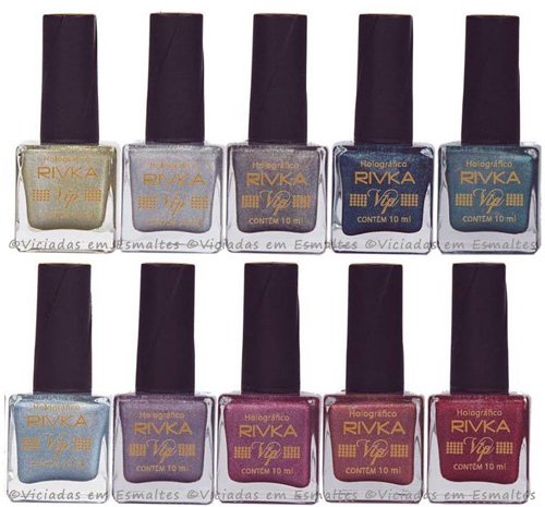 Coleção Vip Rivka Holográficos esmalte holografico rivka