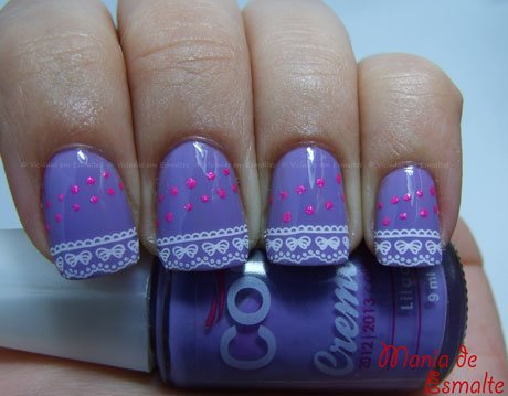 Unhas Decoradas com carimbo Konad