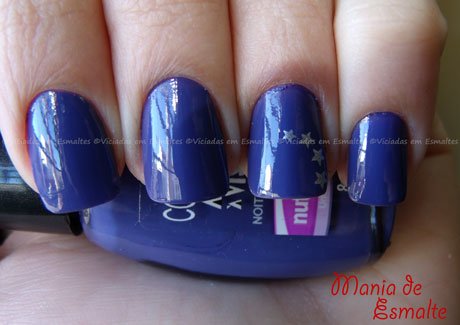 Unhas com esmalte Noite Africana Colorama