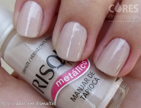 Esmalte Risqué Manjar de Tapioca Coleção Brasil por Risqué. Gastronomia