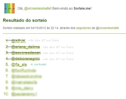 Sorteio de Esmaltes