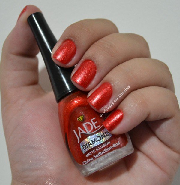 Esmalte Citrine Seduction Jade Matte Illusion Unhas com Esmalte Citrine Seduction Jade Matte Illusion