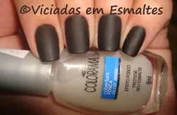 Esmalte Preto Extase + Cobertura Fosca Colorama