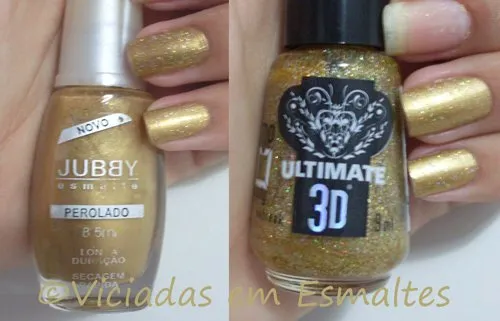 Esmalte Ouro Jubby + Nobreak Top Beauty 3D