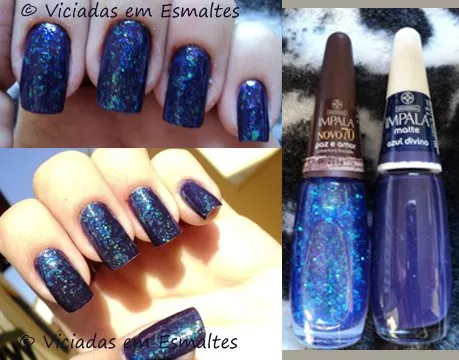 Esmalte Flocado Impala Novo 70 Paz e Amor | Azul Divino Matte Luxo