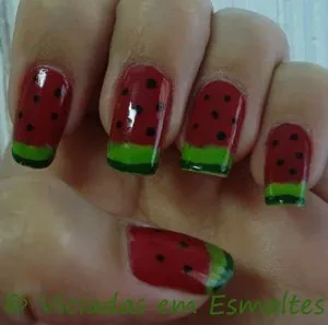 Watermellon unhas