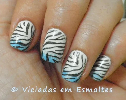 Unhas de zebra Unhas Decoradas