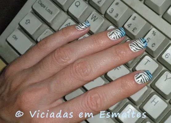 Unhas de zebra Unha Decorada Zebra