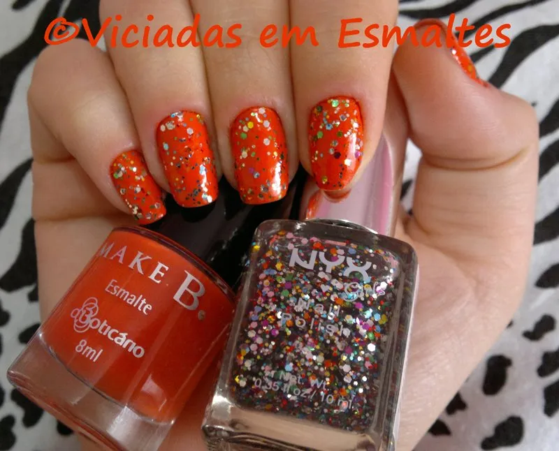 Esmalte Juicy Coral Boticário + Carnival Nyx
