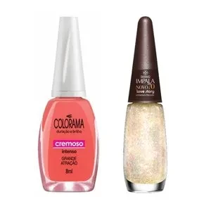 Grande Atração + Love Story Esmaltes Colorama e Impala
