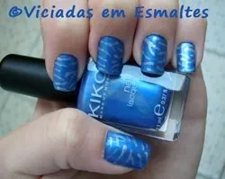 Kiko Azul 267 unhas decoradas e esmalte