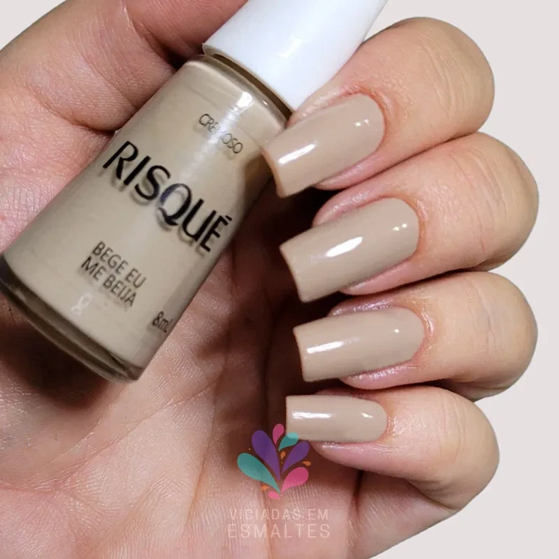 esmalte risque bege eu me beija