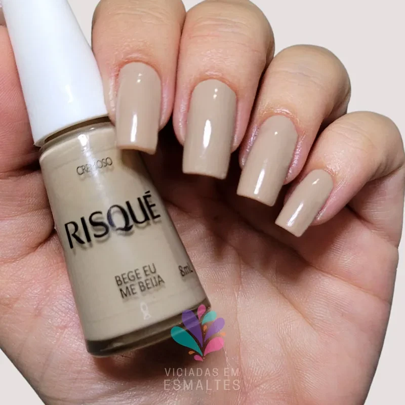 esmalte risque bege eu me beija