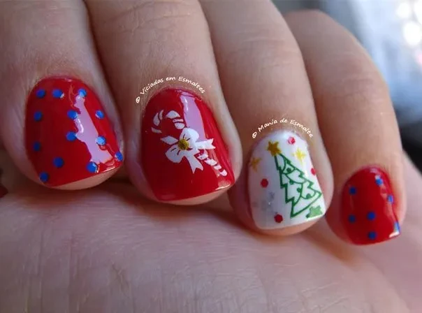 Unhas Decoradas para Natal