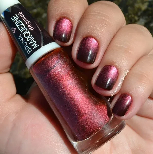 esmalte degrade bruna marquezine red black