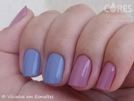 Homa Manicure Esmaltes Quem Disse,Berenice? Azulin e Rosélica