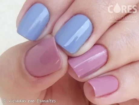 Homa Manicure Esmaltes Quem Disse,Berenice? Azulin e Rosélica