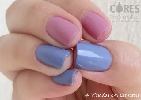 Homa Manicure Esmaltes Quem Disse,Berenice? Azulin e Rosélica