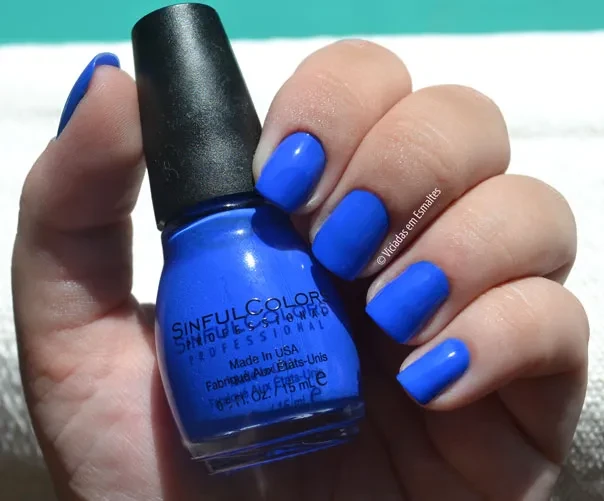 Swatch real de Sinful Colors