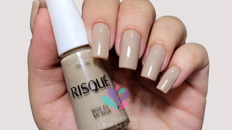 esmalte risque bege eu me beija