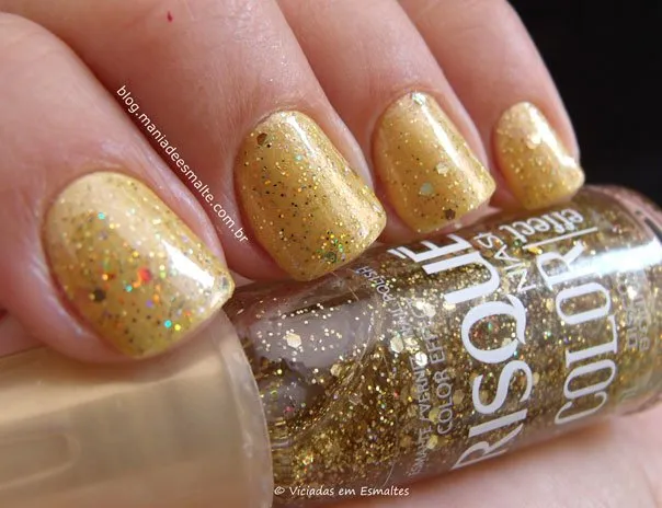 Esmalte Barbie Blonde com Glitter