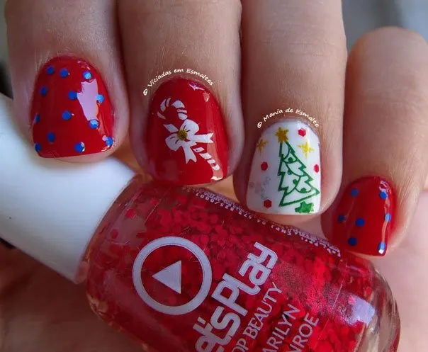 Unhas Decoradas para Natal