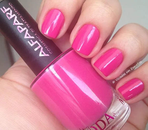 Esmalte Rosa Xiclé Alfaprf AltaModa é