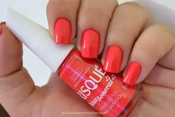 Esmalte Risqué Vermelho Sol Meu Iaiá Meu Ioiô