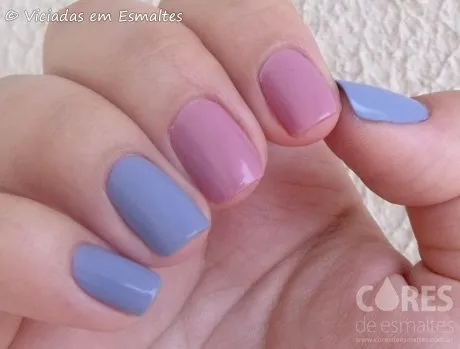 Homa Manicure Esmaltes Quem Disse,Berenice? Azulin e Rosélica