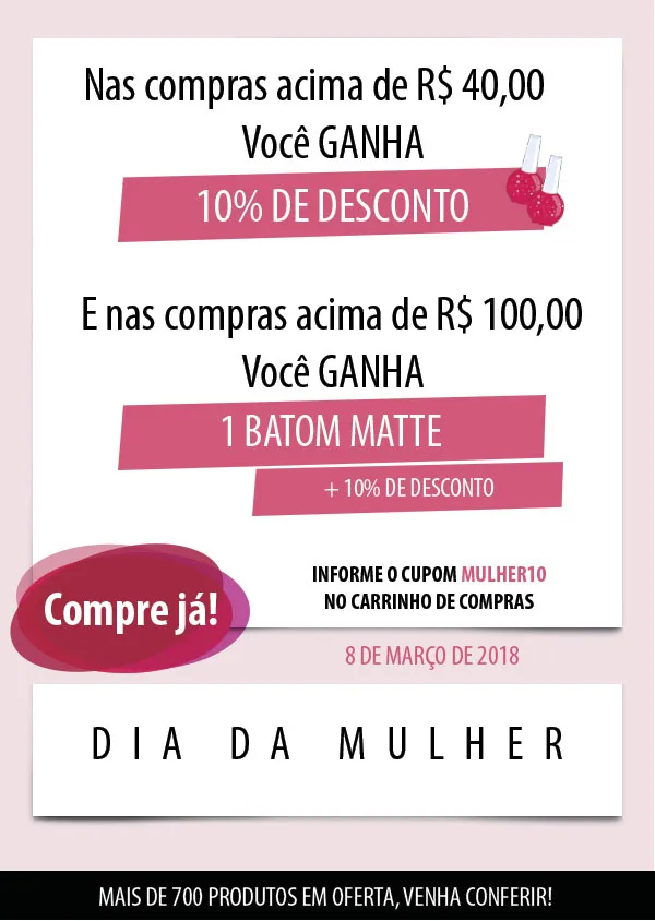 Oferta Dia da Mulher