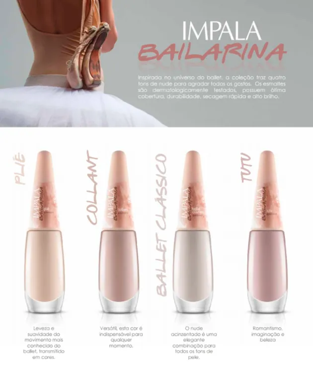 Coleção de Esmaltes Impala Bailarina