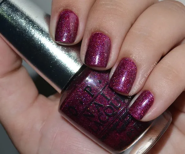Esmalte holográfico OPI DS Extravagance, edição limitada, cobertura em uma camada