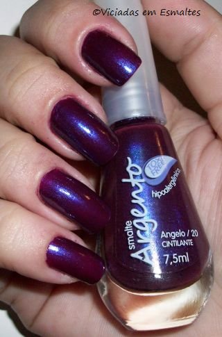 Angelo 20 - Argento * Roxo Metal * unhas e esmalte