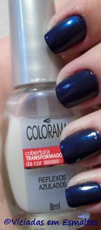Azul Divino * Esmaltes Impala + Reflexos Azulados Colorama unhas e esmalte