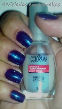 Donatella * La Pogee + Reflexos Azulados Colorama unhas e esmalte