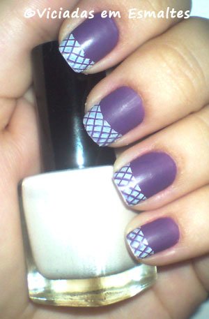 Topázio Purpura * Risqué + Nail Art unhas decoradas