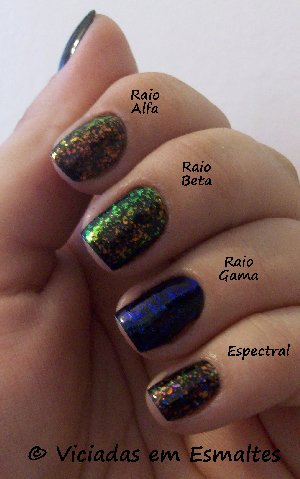 Coleção Fáculas Solares Big Universo Esmaltes Flocados Big Universo