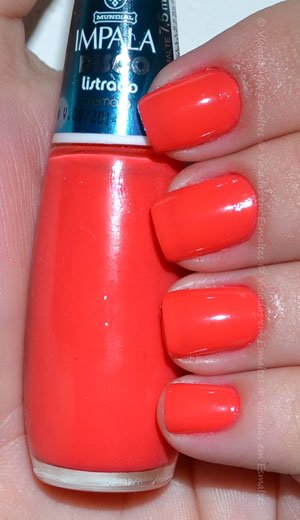Listrado Impala Unhas pintadas com esmalte Listrado Impala Coleção Disco