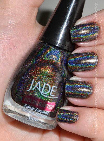 Magia Negra Holográfico Jade Esmalte Holográfico Jade