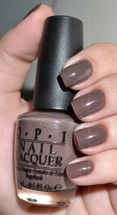 Unhas com Esmalte O.P.I You Don't Know Jacques!