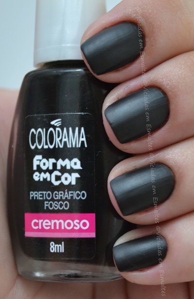 esmalte preto gráfico fosco colorama