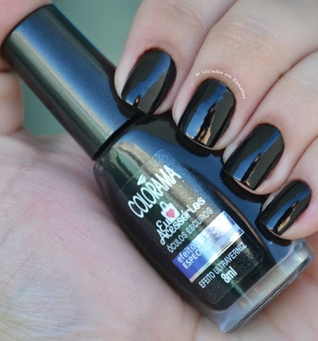 Unahs com Esmalte Colorama Óculos Escuros Efeito Ultraverniz