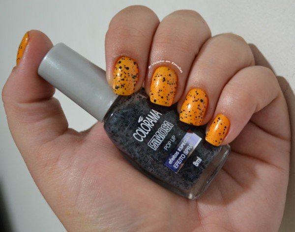 Unhas com Esmalte pop Up Colorama Efeito Spray