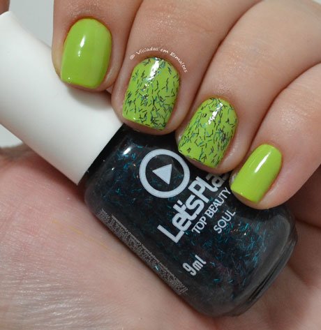 Unhas Gêmeas com Glitter Top Beauty Let's Play Soul